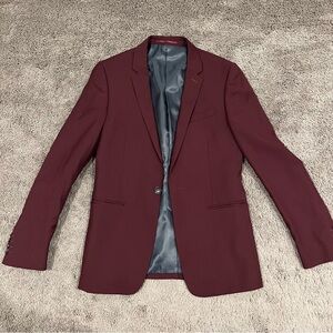 TOPMAN Men's Burgundy Blazer